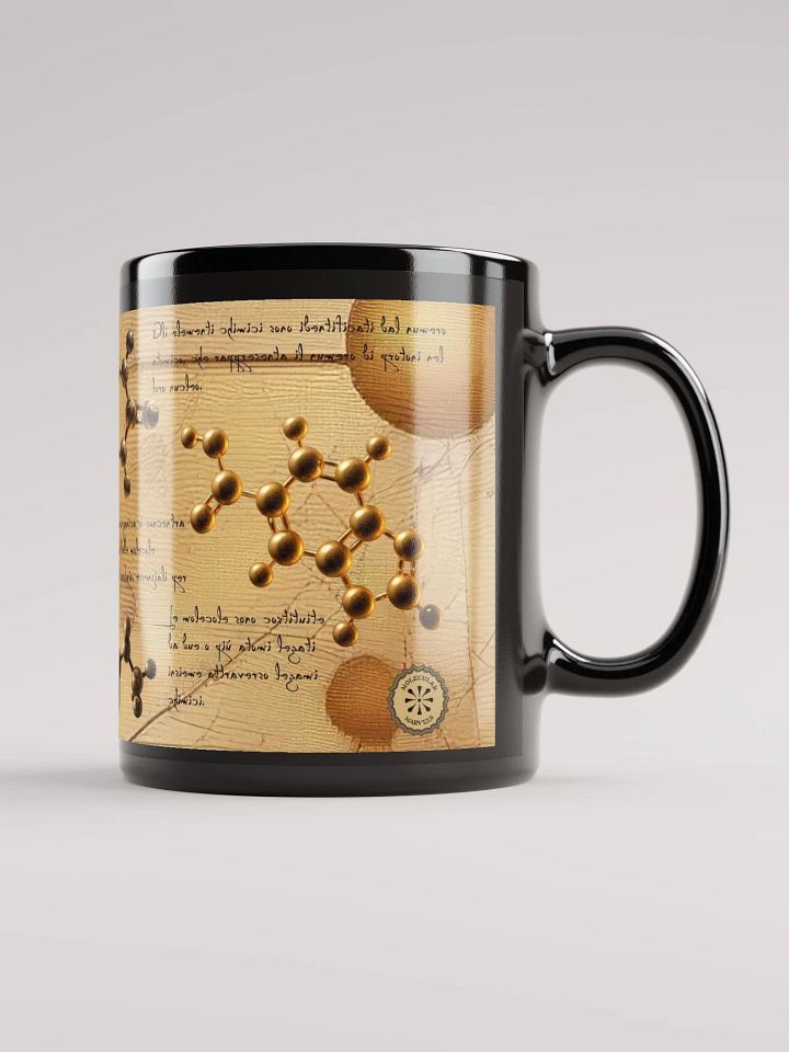Black Ceramic Chemistry Mug - Science Lover Gift - Chemist- atomic mug- researcher gifts - molecular product image (2)