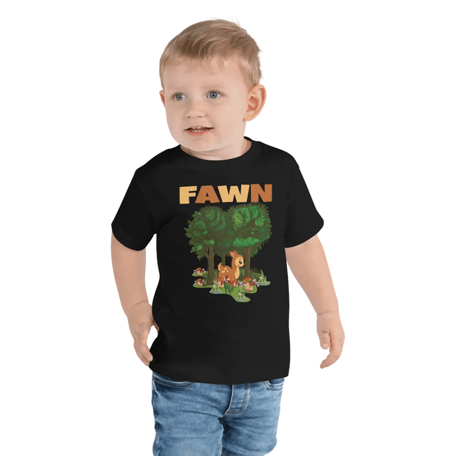 Fawn Funny Colorful Bella +Canvas Toddler T-Shirt – Funny Shirt & Gift for Kids product image (5)