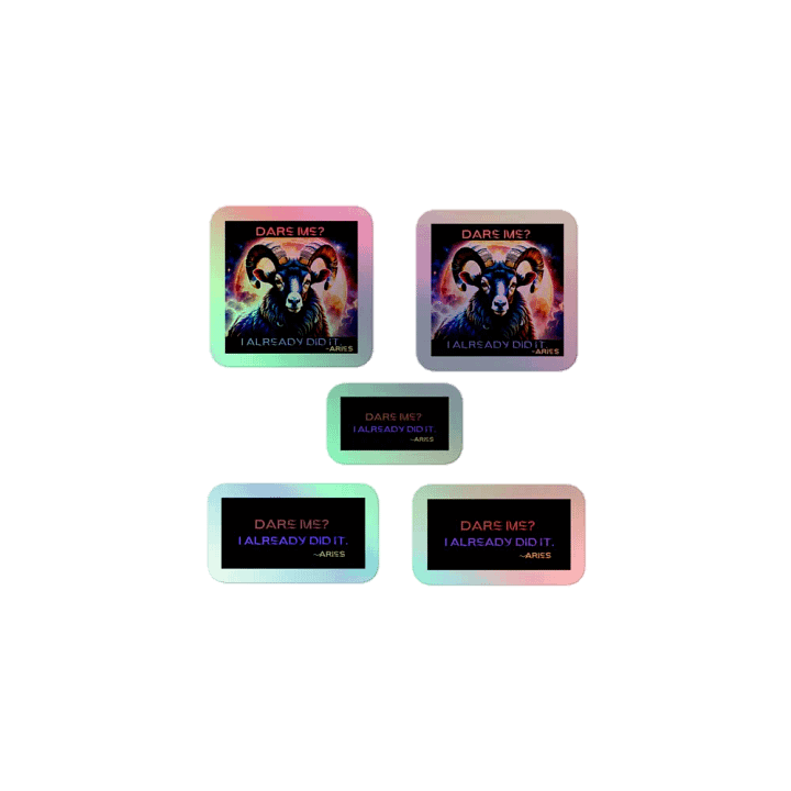Aries 2025, Dare Me?, Holo Sticker Pack product image (1)