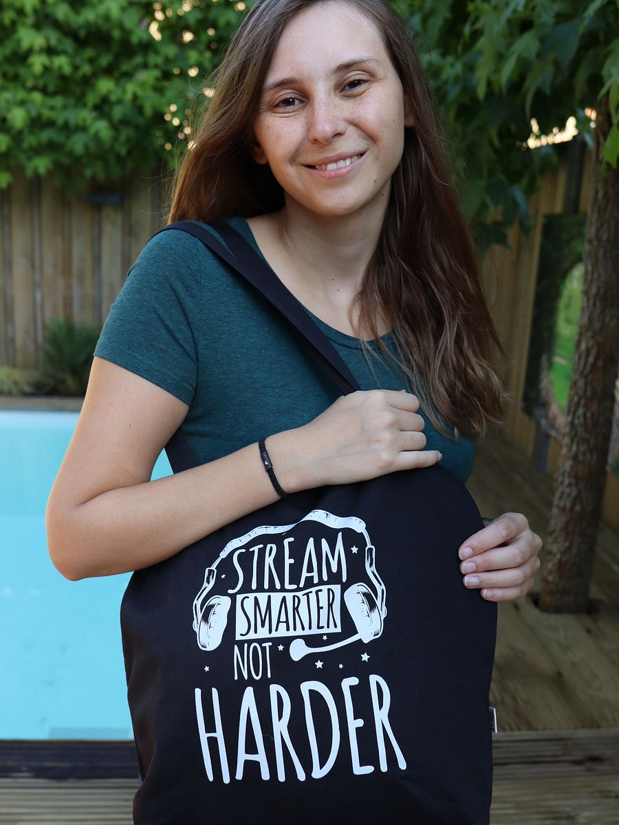 Stream Smarter Not Harder Tote Bag product image (6)