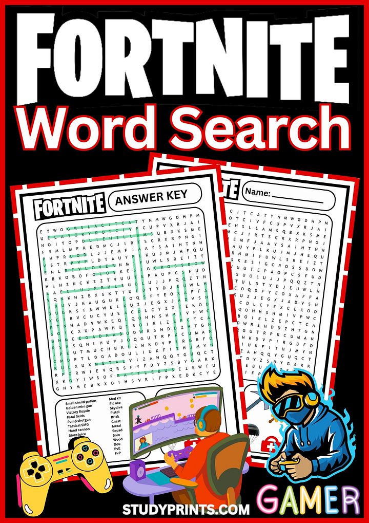 Fortnite Word Search Puzzle with Answer Key product image (1)