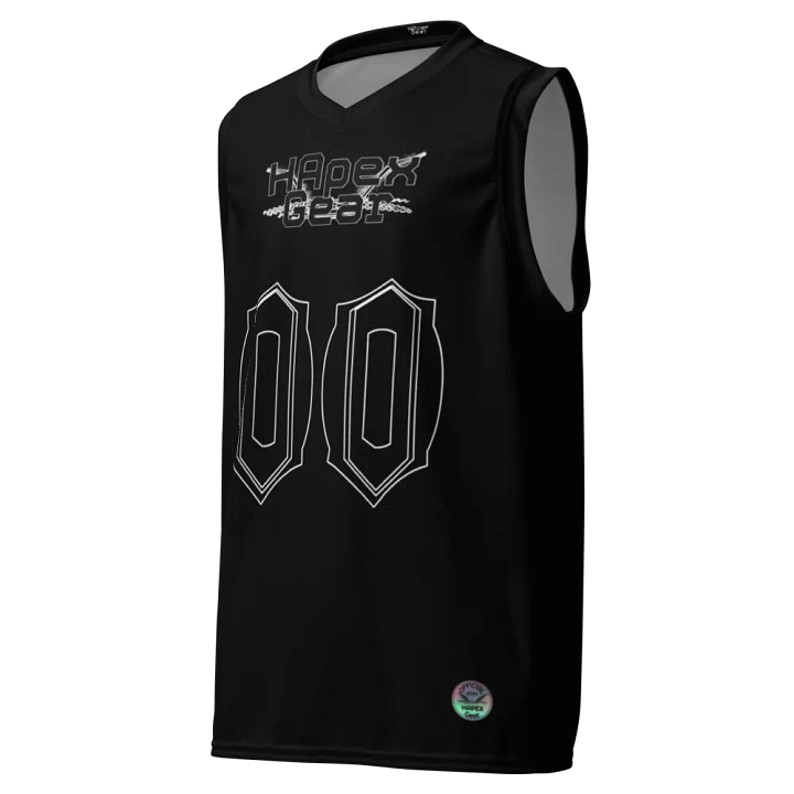 Eddie - Black - Recycled Unisex Basketball Jersey - Black HApex Gear Black Logo product image (1)