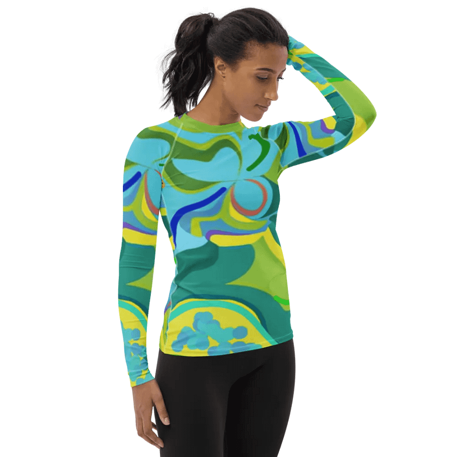 Vibrant Wave All-Over Rash Guard product image (4)