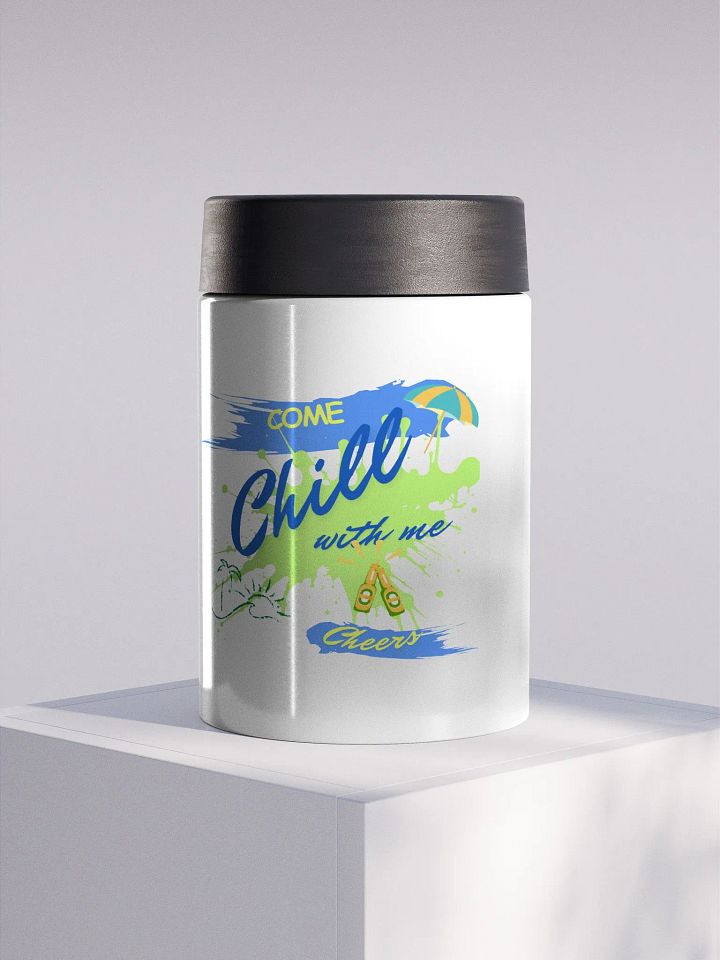 Stainless steel Koozie for your summer parties.   ‘Today we only Sizzle and chill’ design. product image (1)