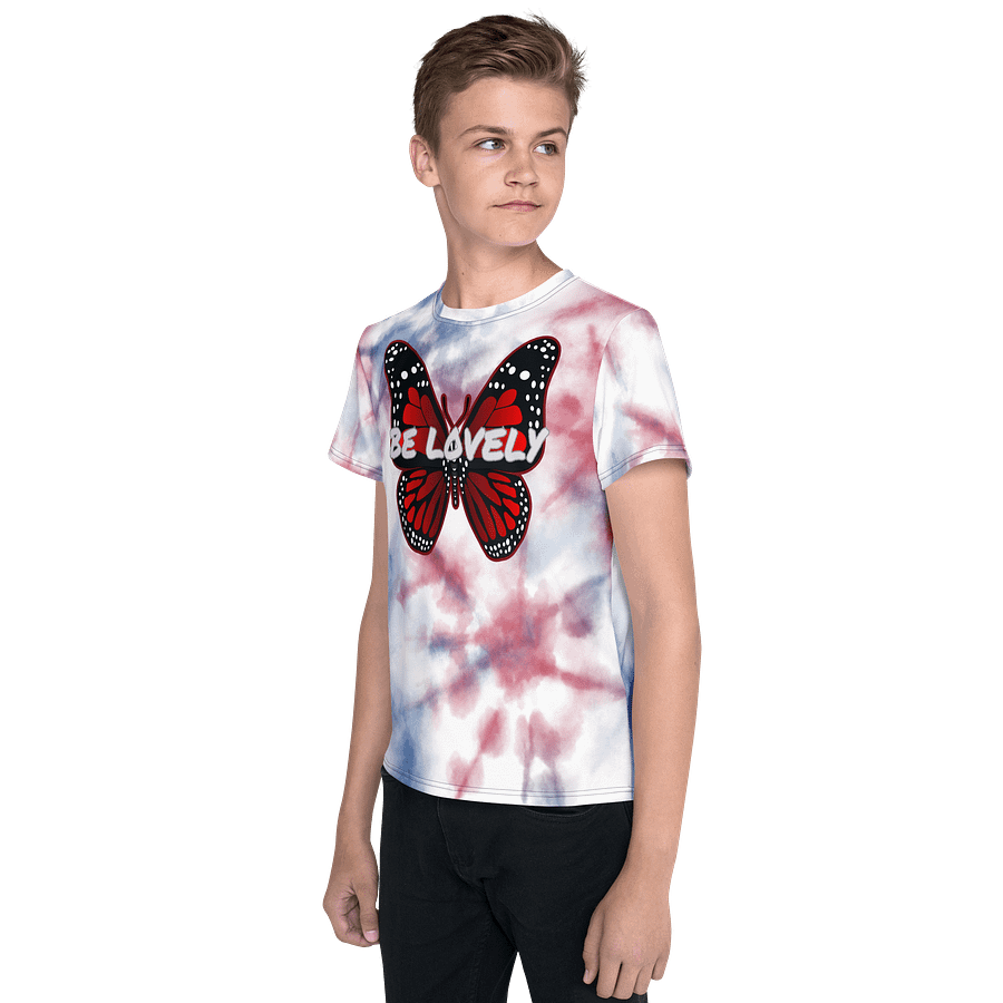 Be Lovely Butterfly Youth All-Over T-Shirt Girl and Boy product image (3)