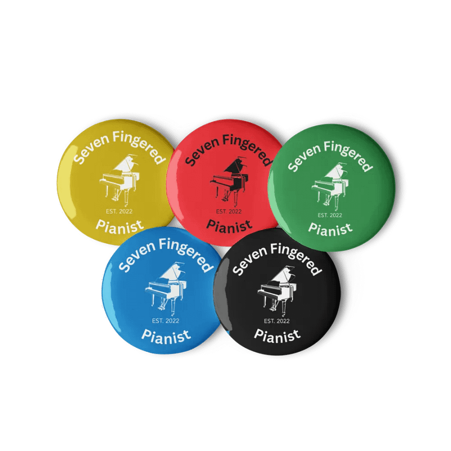 Seven Fingered Pianist buttons product image (11)