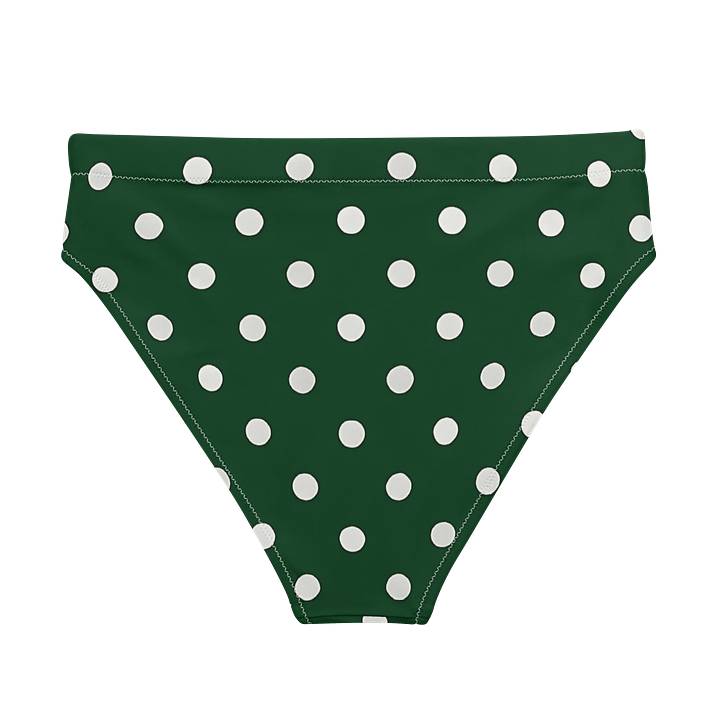 Green Dot Delight High-Waisted Bikini Bottom product image (2)