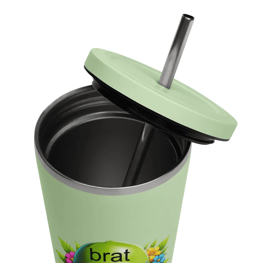 Brat 20 oz Tumbler Cup - Mint - Insulated Tumbler with a Straw v6 product image (11)