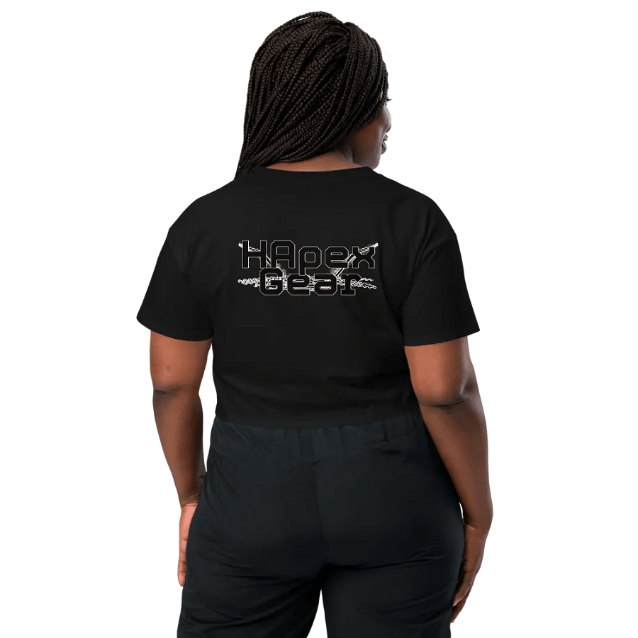 Women's Premium Crop Top - Embroidered - Black HApex Gear Black Logo product image (3)