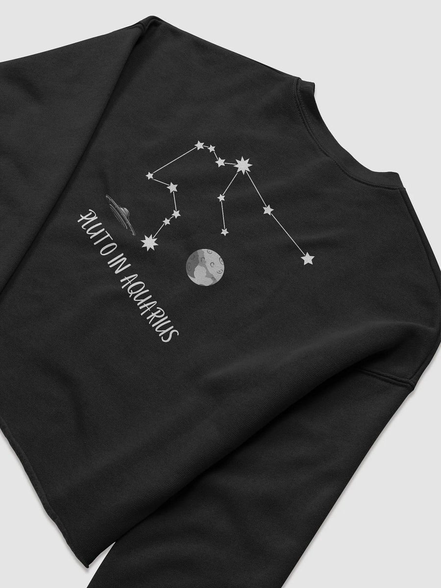 Pluto in Aquarius Zodiac Astrology Solar System Long Sleeve Crop Sweatshirt! product image (11)