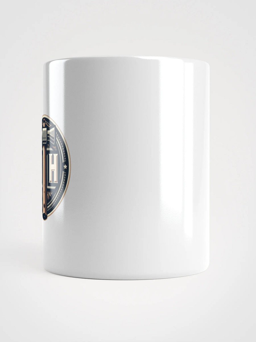 White Glossy Mug, Star Hammer Logo product image (5)