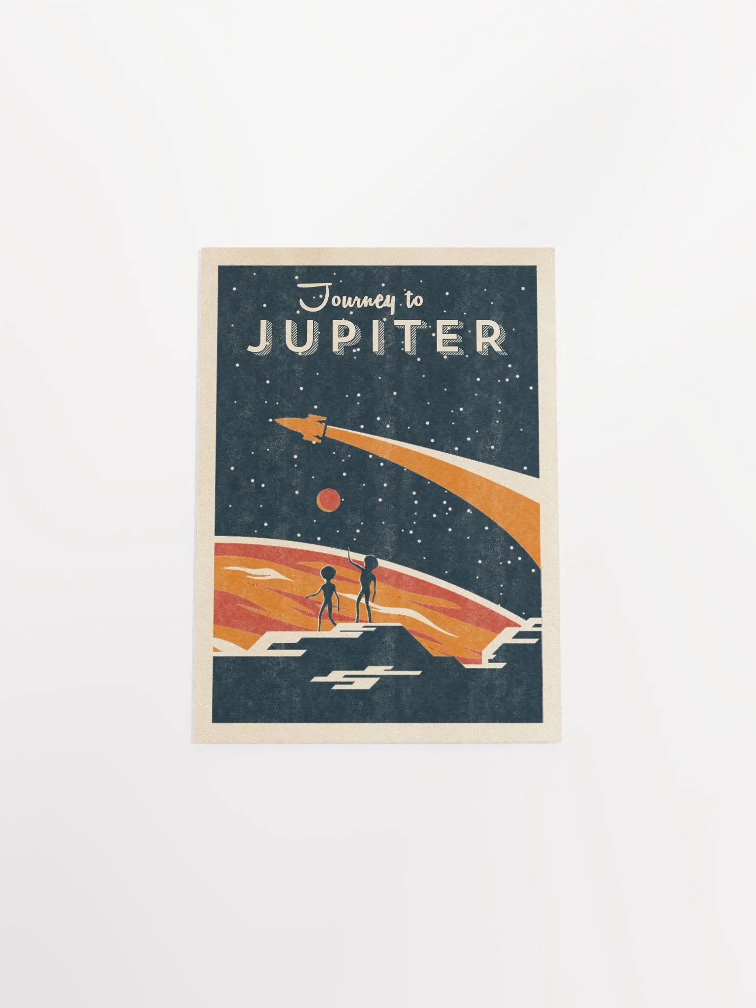 Journey to Jupiter — Vintage space poster, retro space art, propaganda poster, retrofuturism art, retro sci-fi print product image (6)