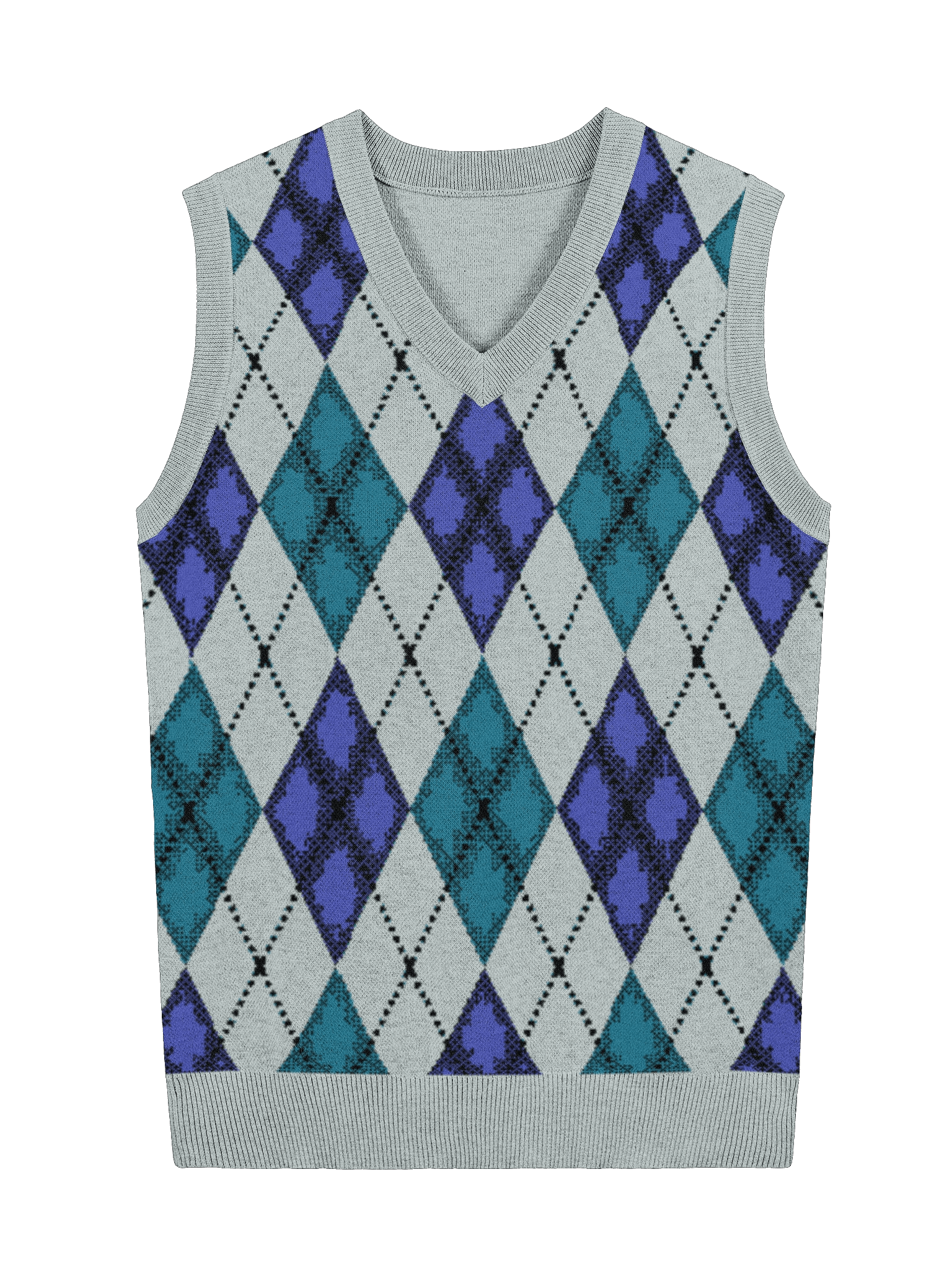White Argyle Sweater Vest product image (1)