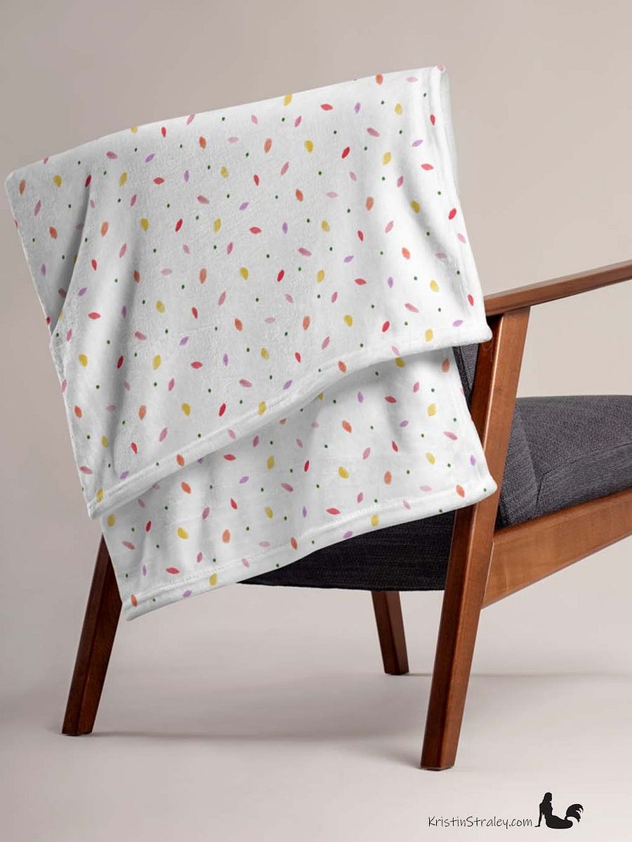 Flower Petal Confetti Fleece Throw Blanket product image (8)