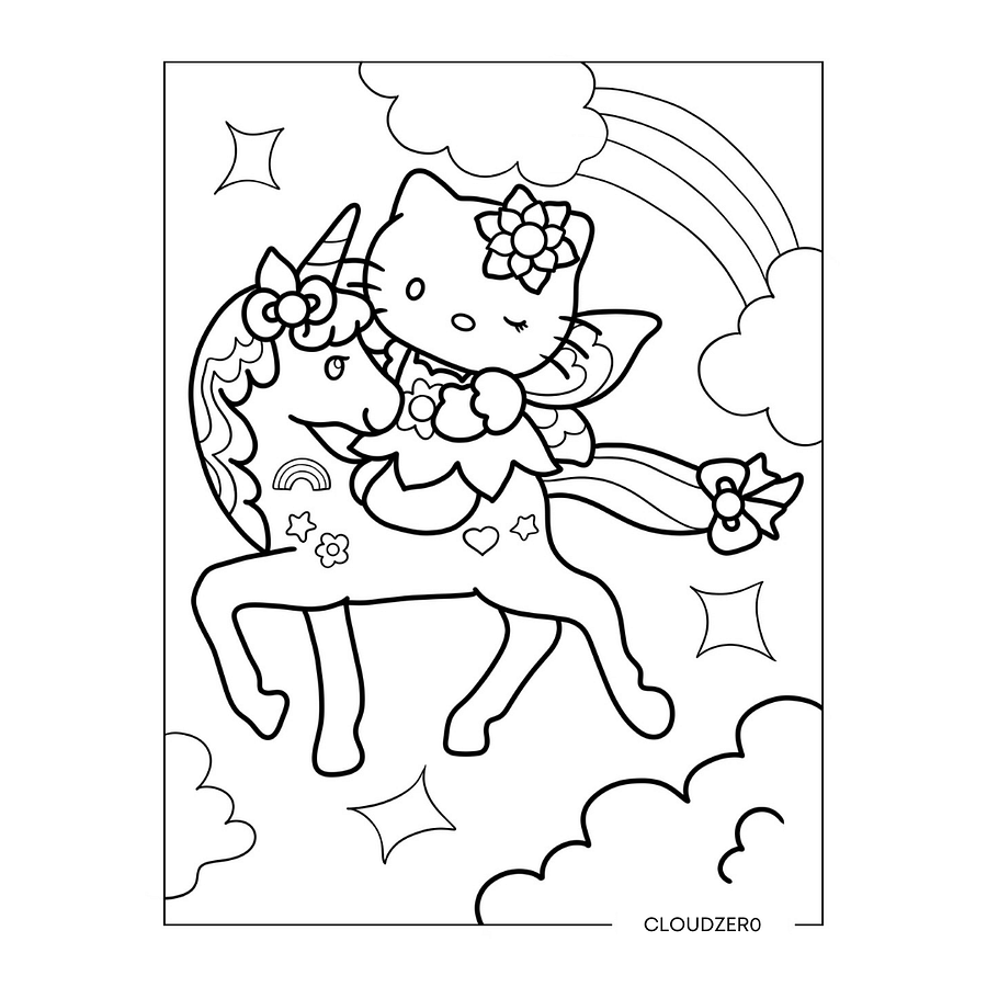 Hello kitty coloring pages with over 68 pages product image (6)