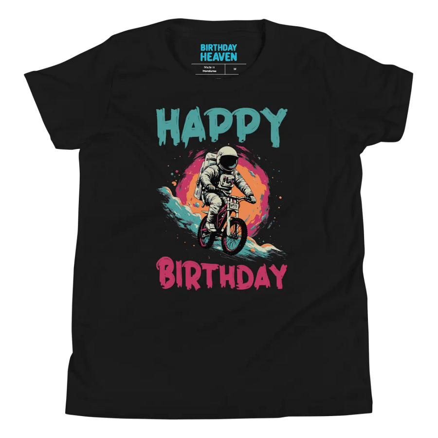 Happy Birthday (Astronaut on a Bike) T-Shirt For Kids product image (4)