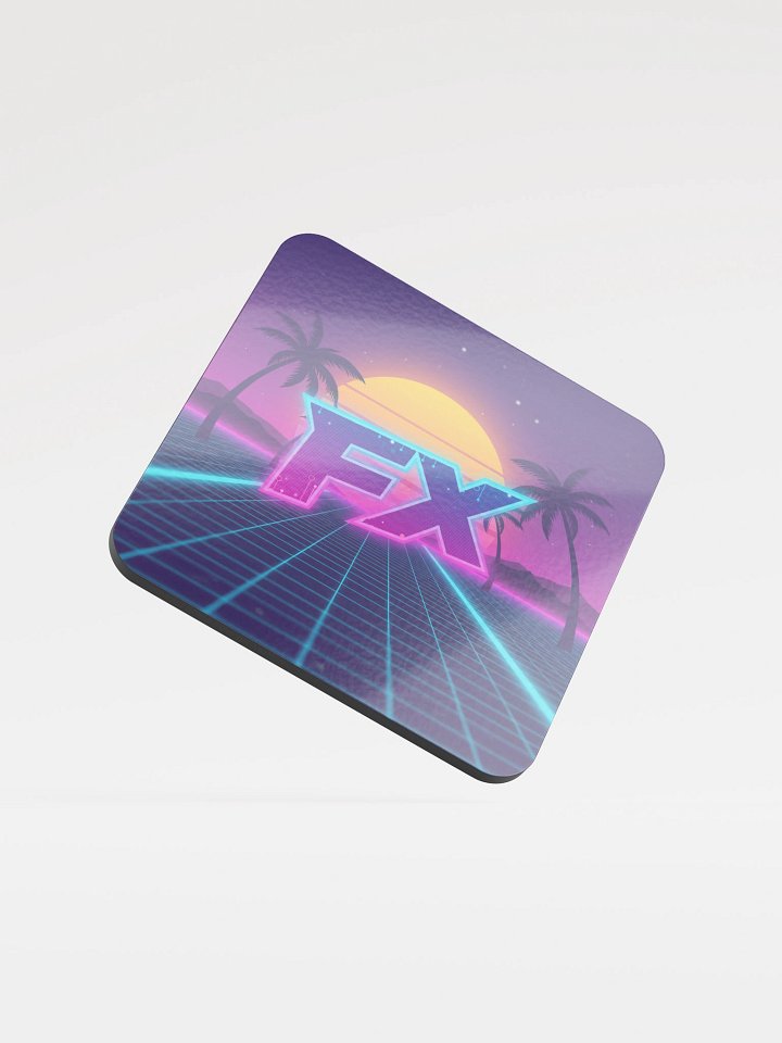 FX Synthwave Glass Coaster product image (1)