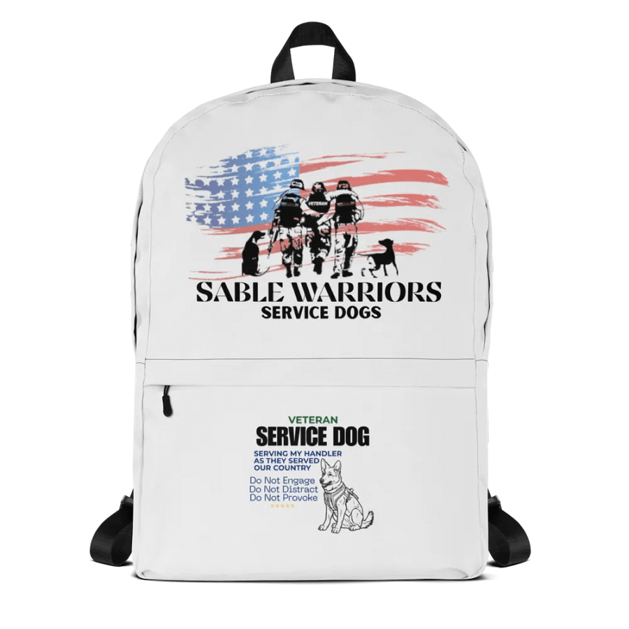 Sable Warriors Veteran Service Dog VETERAN BACKPACK: Helps Pair Veterans With A Service Dog product image (1)