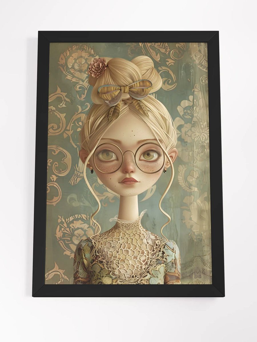 Whimsical Artistic Portrait of a Girl Wearing Glasses product image (4)