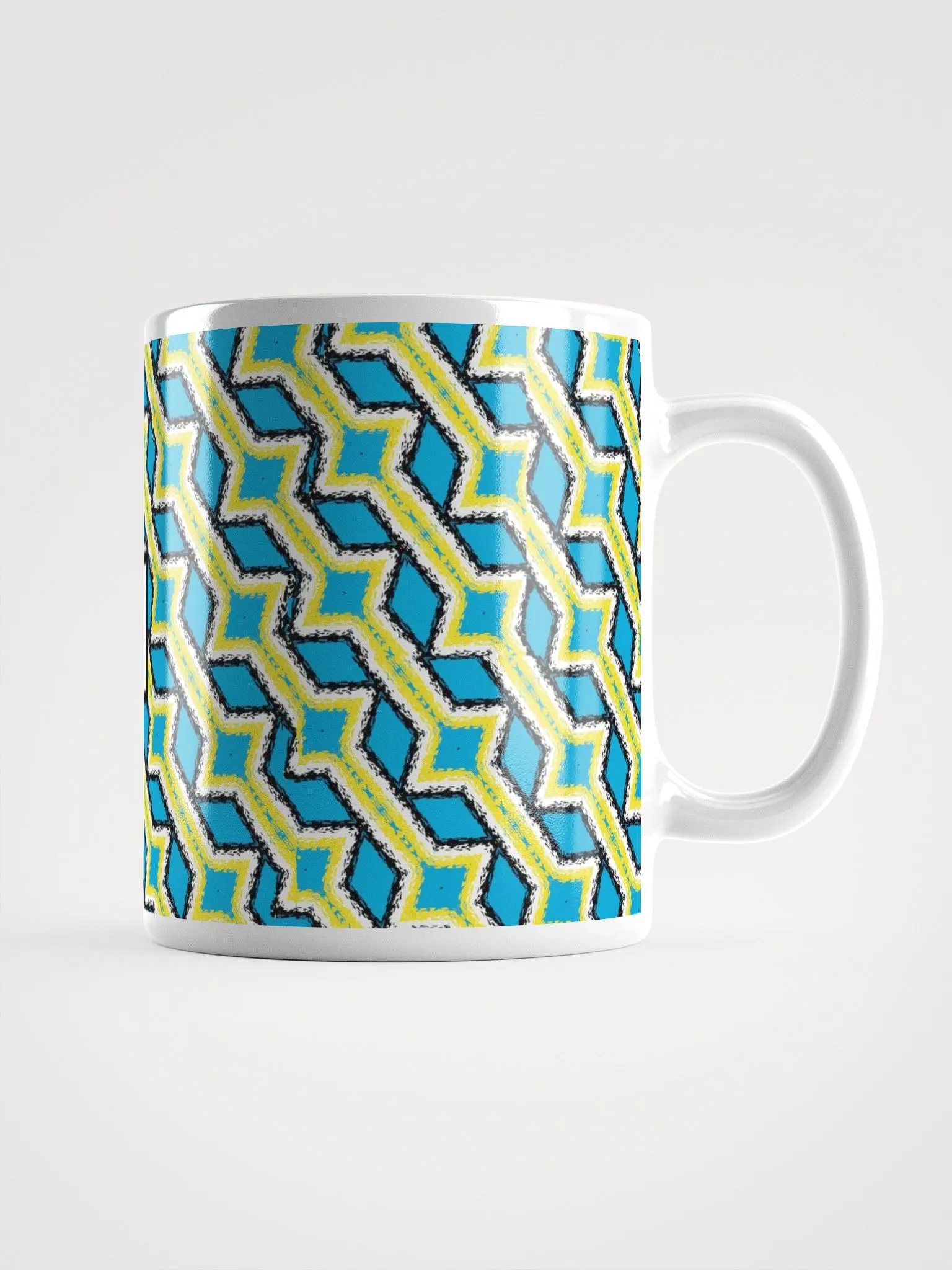 8T Sips Mosaic White Glossy Mug product image (1)