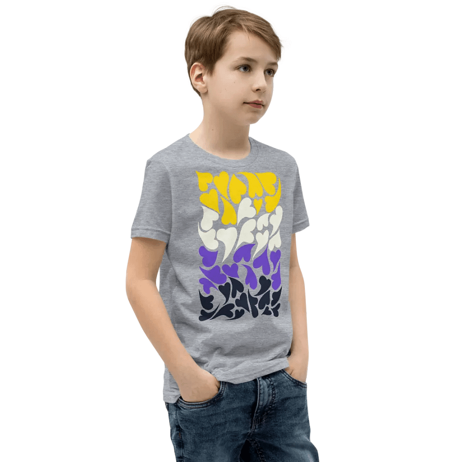 Nestled PRIDE Nonbinary T-shirt (Youth) product image (32)