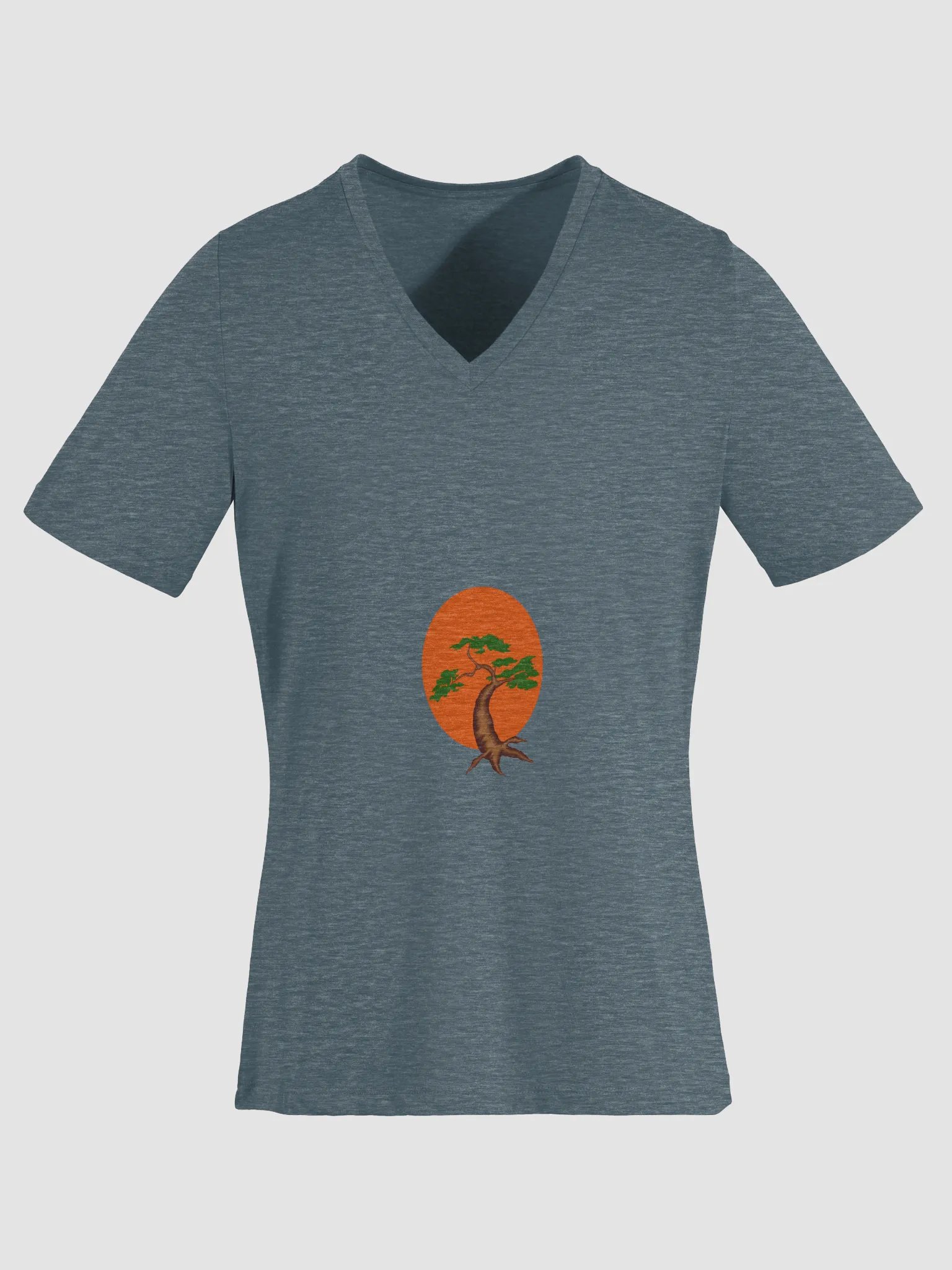 Sunset Tree Women's V-Neck Tee product image (1)