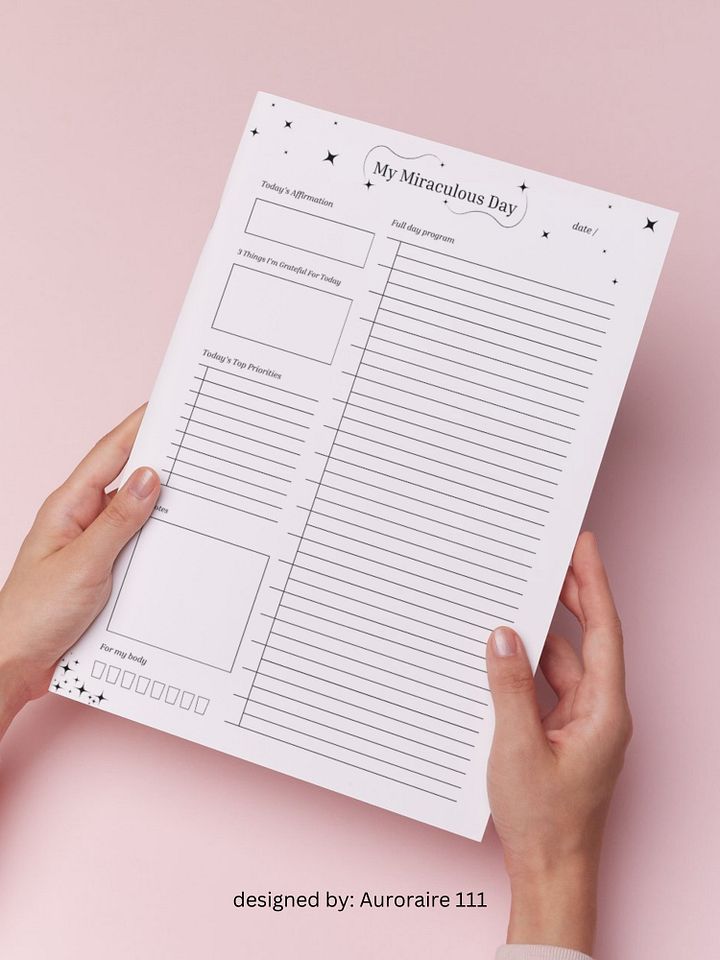 My Miraculous Day - Printable Daily Planner | Digital Planner Page Download | Multiple Sizes Included product image (1)