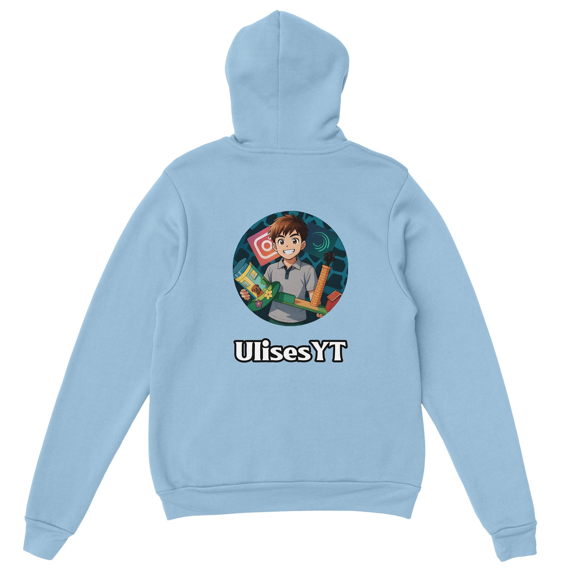 Hoodie UlisesYT Celeste product image (2)