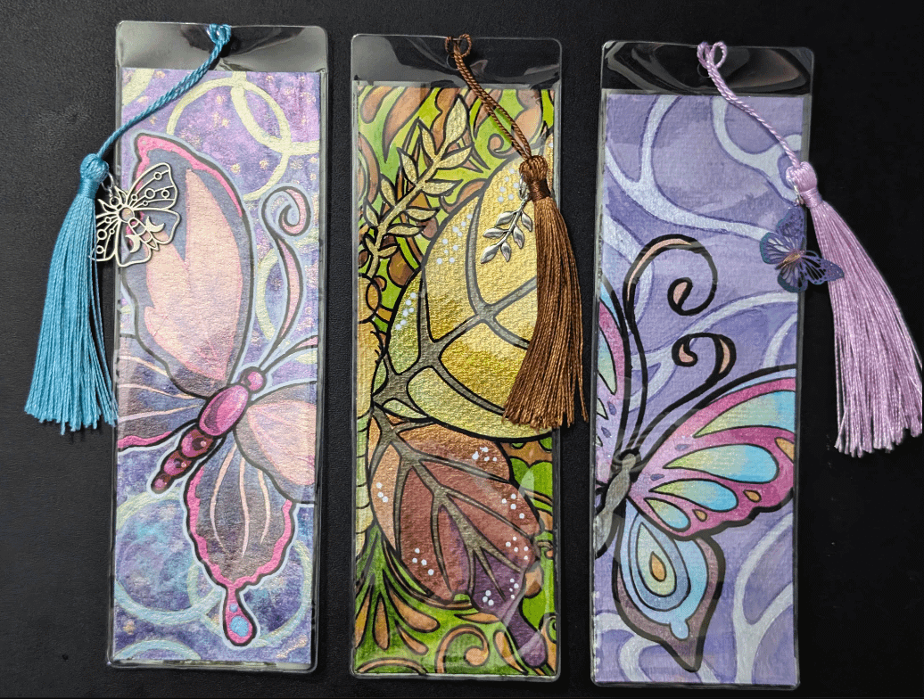 Watercolor Bookmark: Nightsong Moths Set 3 product image (1)