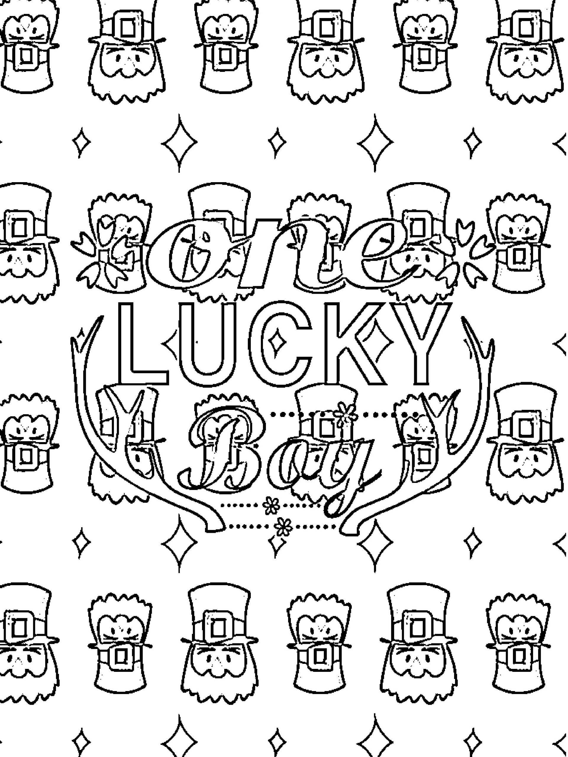 St. Patrick's Day Pattern and Quotes Coloring Book product image (2)