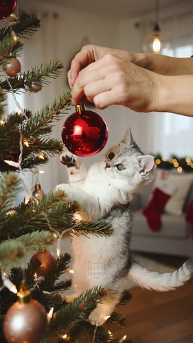 Is your cat obsessed with the Christmas tree? Or do they leave it alone? 😺🎄