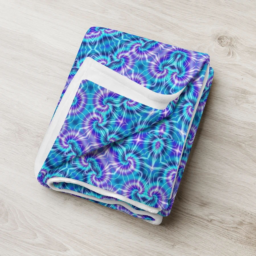 Blue and Purple Tie Die Kaleidoscope Throw Blanket product image (18)