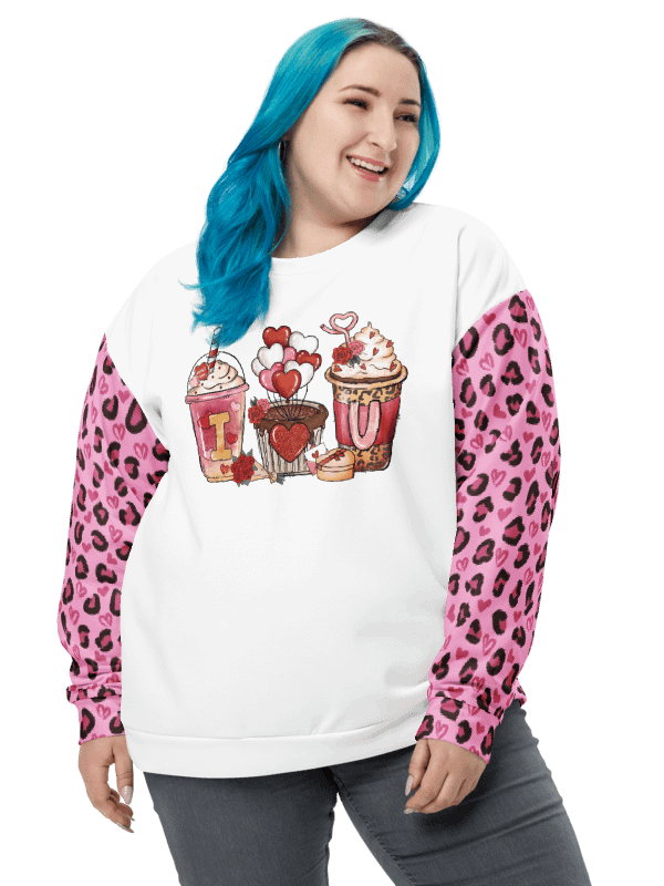 Sweatshirt with Leopard Print and graphic design product image (5)
