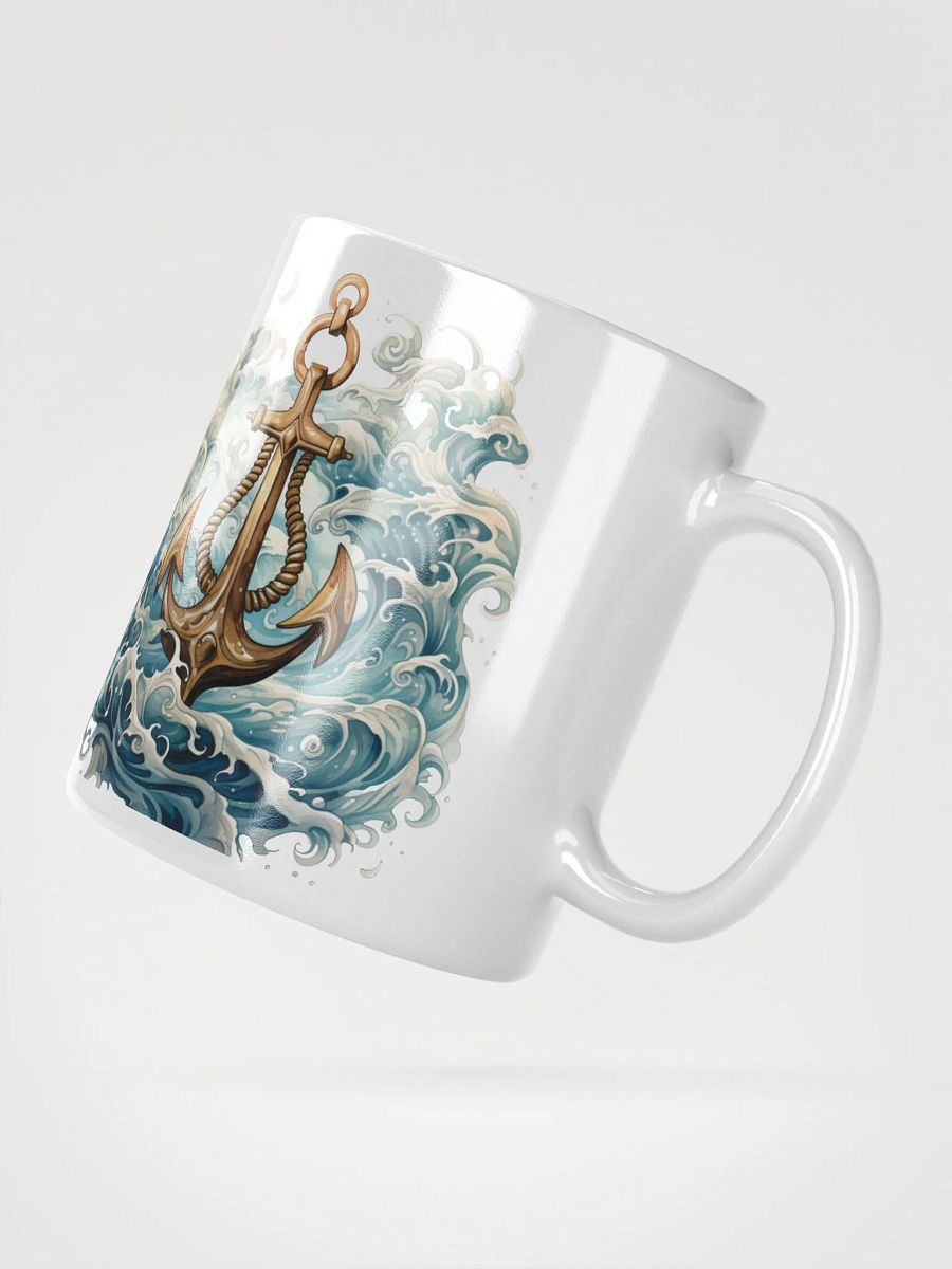 Nautical Anchors White Glossy Mug product image (3)