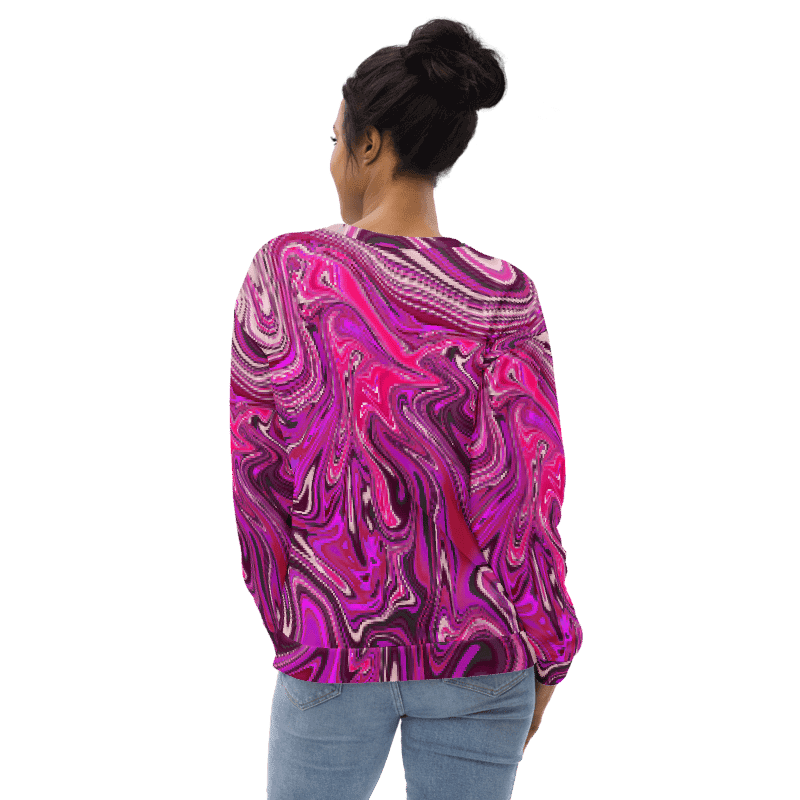 Sweatshirt - Pink and Purple Digital Fluid Art product image (3)