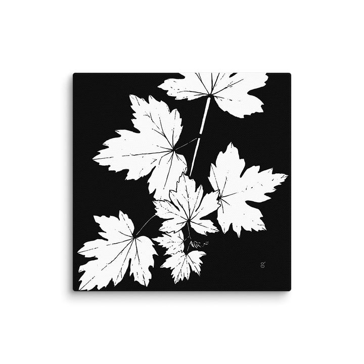Leafy Silhouette Canvas Print - Grape Leaves Dark product image (1)