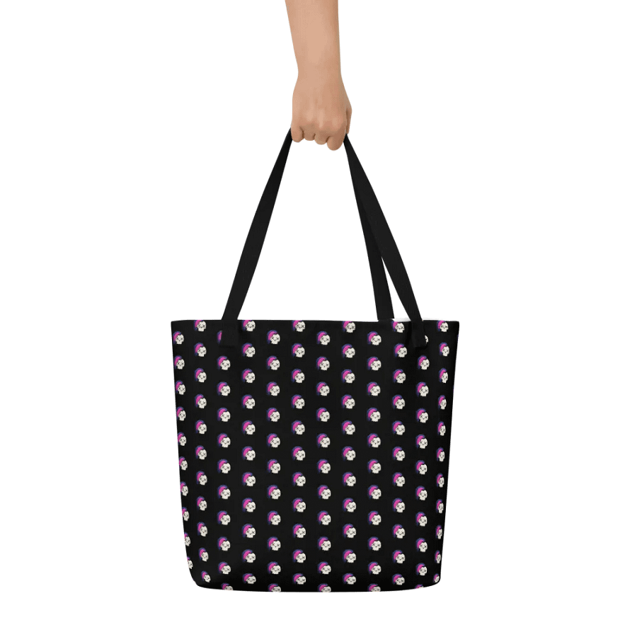 Hybrid Skull Large Tote Bag w/Pocket product image (8)