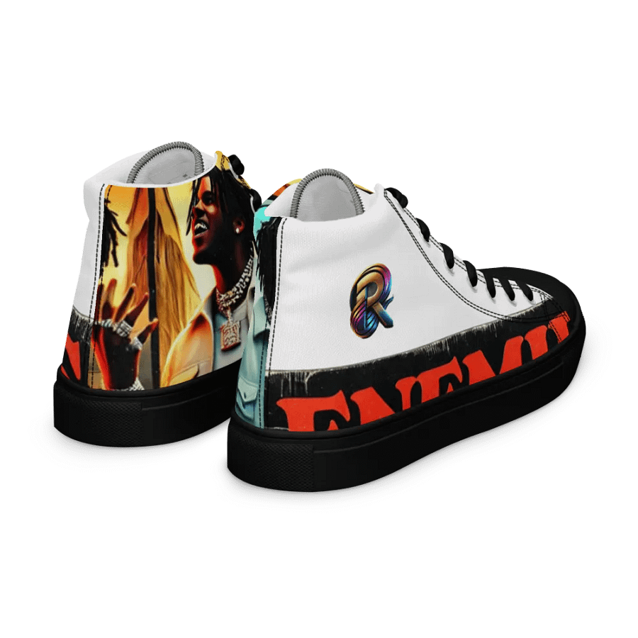 Retro Enemies High Top Canvas Shoes product image (9)