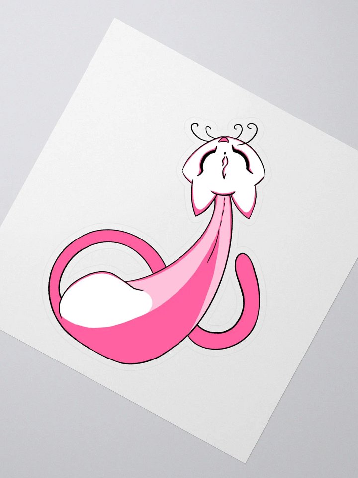 Calming Pink Cat Sticker product image (1)