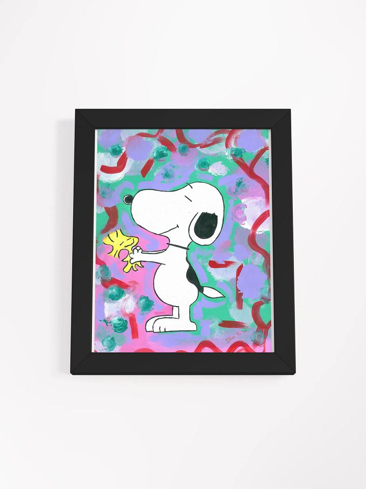 Snoopy acrylic painting picture (art by Dina R.) - Framed High-Quality Matte Poster (in) product image (8)