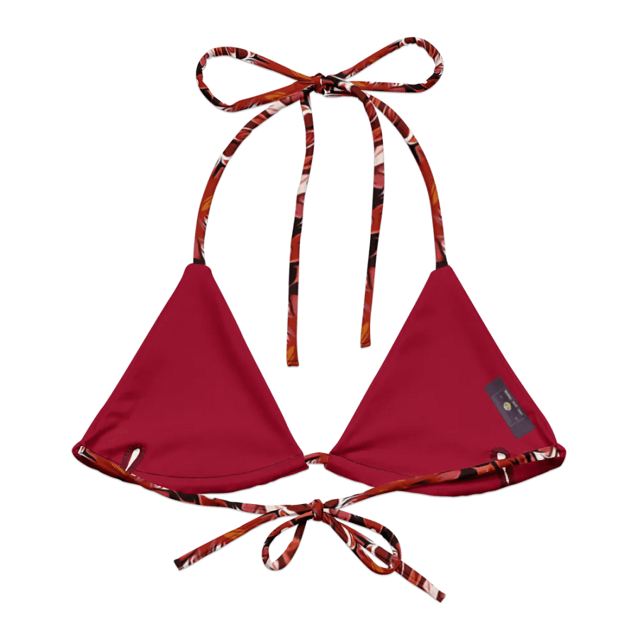Fire Flower | Recycled Padded String Bikini Top product image (5)