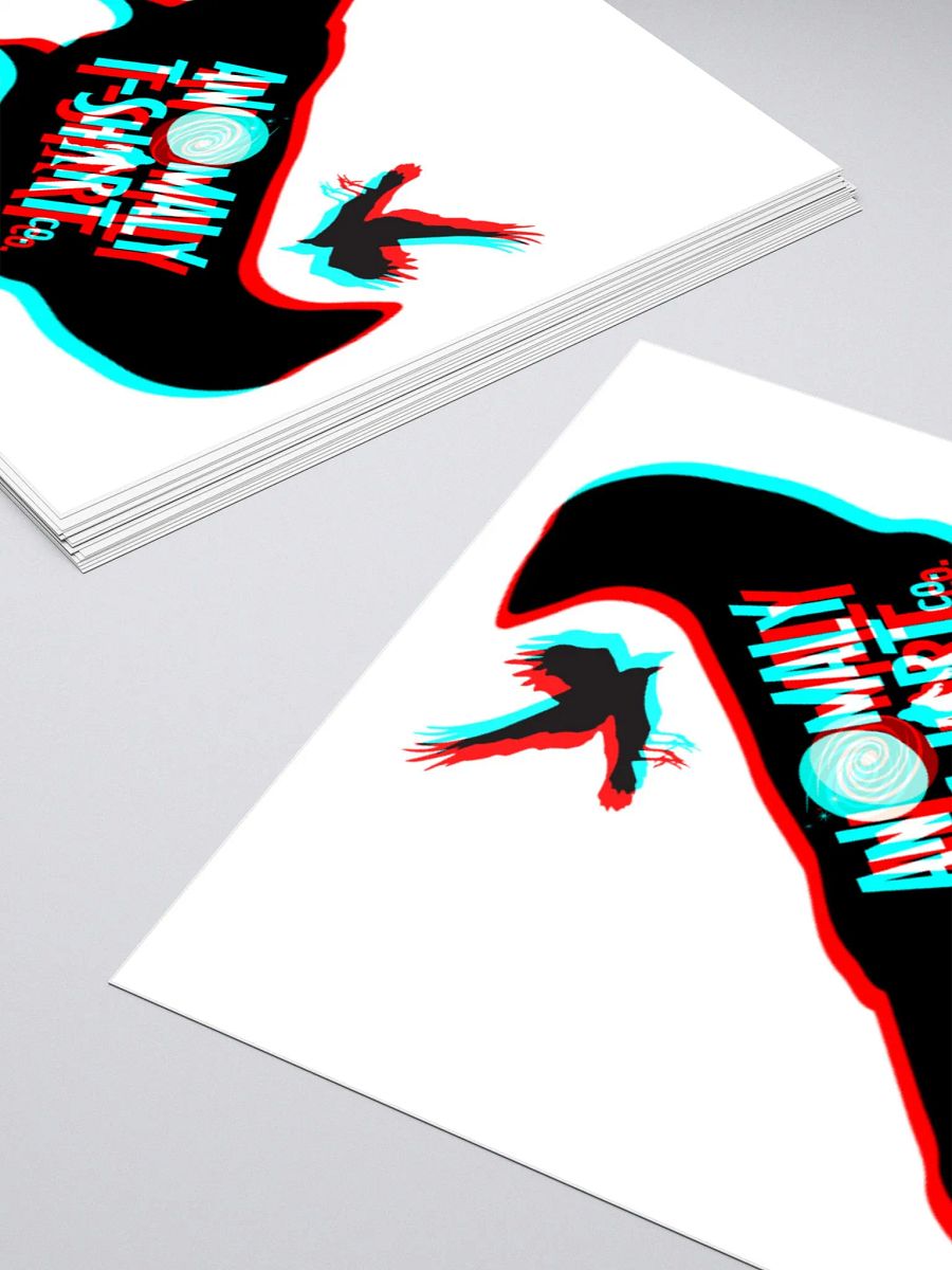 3D Anaglyph Raven Kiss Cut Stickers product image (4)