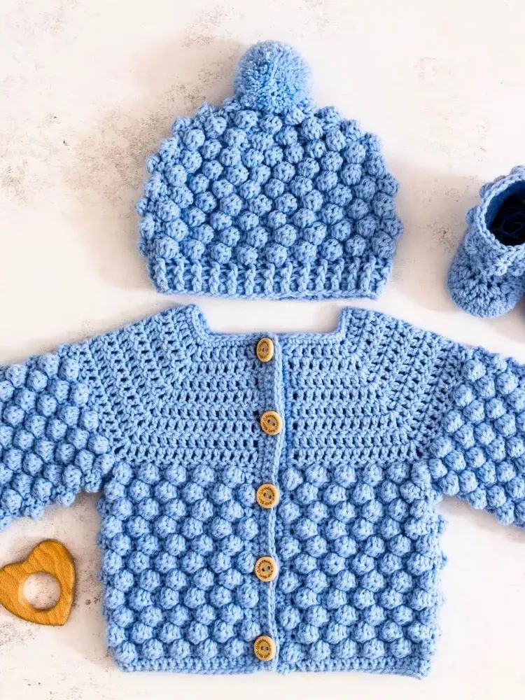 Crochet Pattern: Bobble Baby Cardigan product image (8)