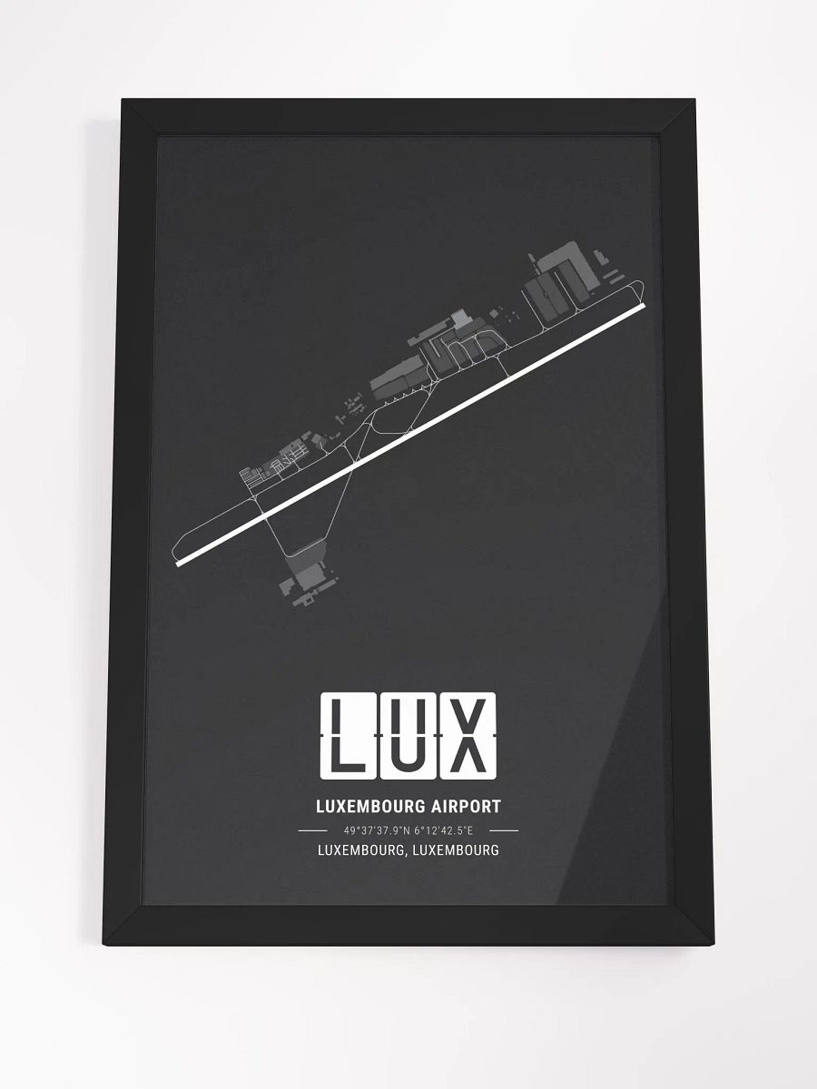 Framed Airport LUX Premium Map On Matt Paper product image (4)