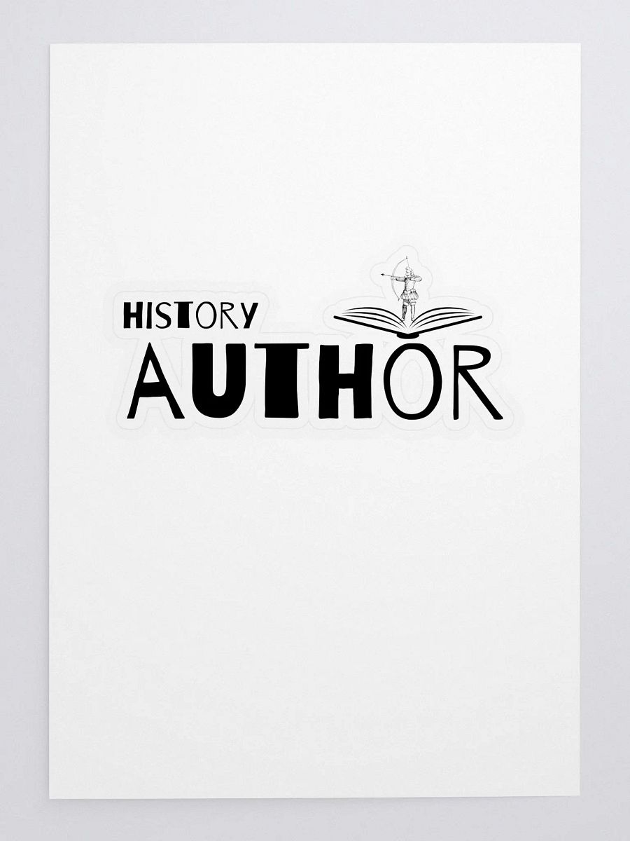 History Author Sticker featuring a medieval archer motif product image (3)