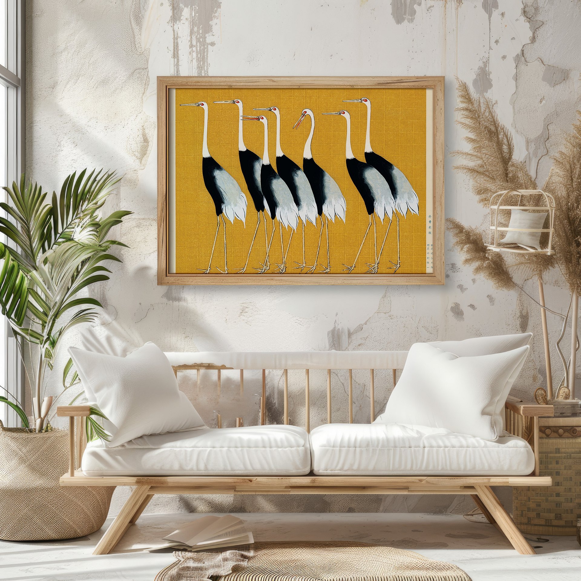 Red Crowned Cranes by Ogata Korin Vintage Japanese Woodblock Print product image (27)