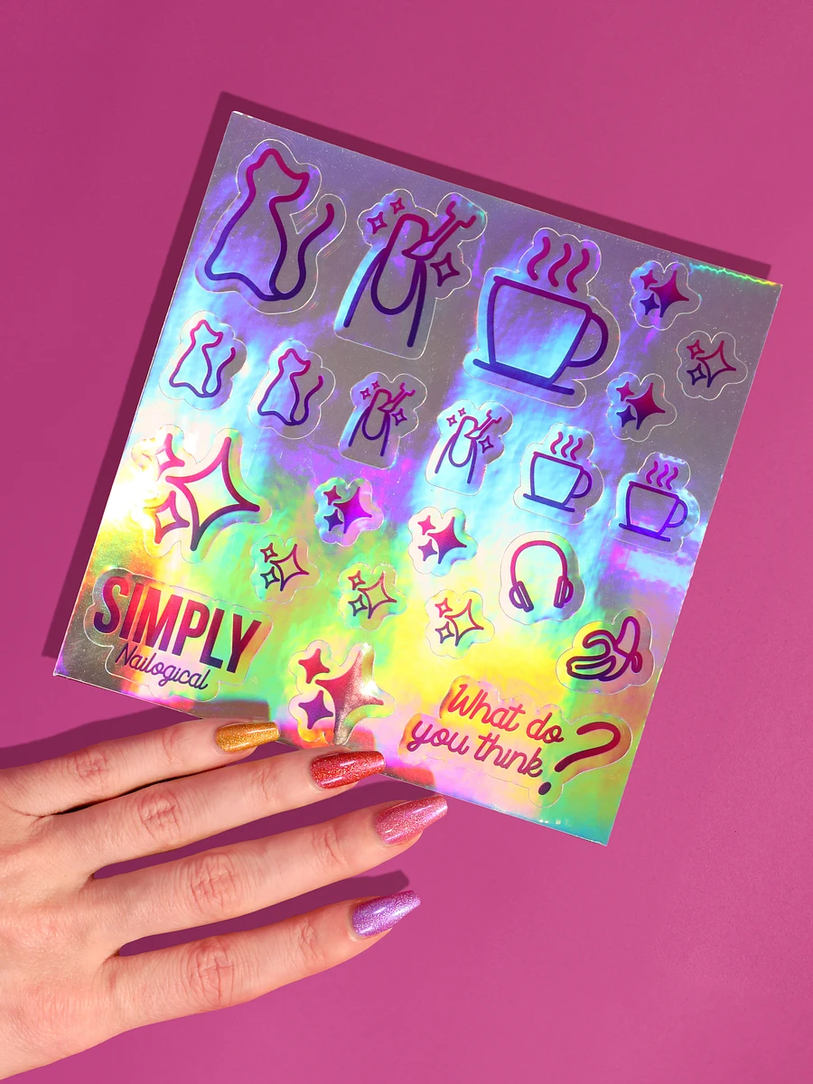 Simply Neon Lines Holographic Stickers product image (3)