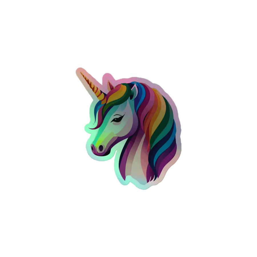 Unicorn the holographic sticker product image (1)