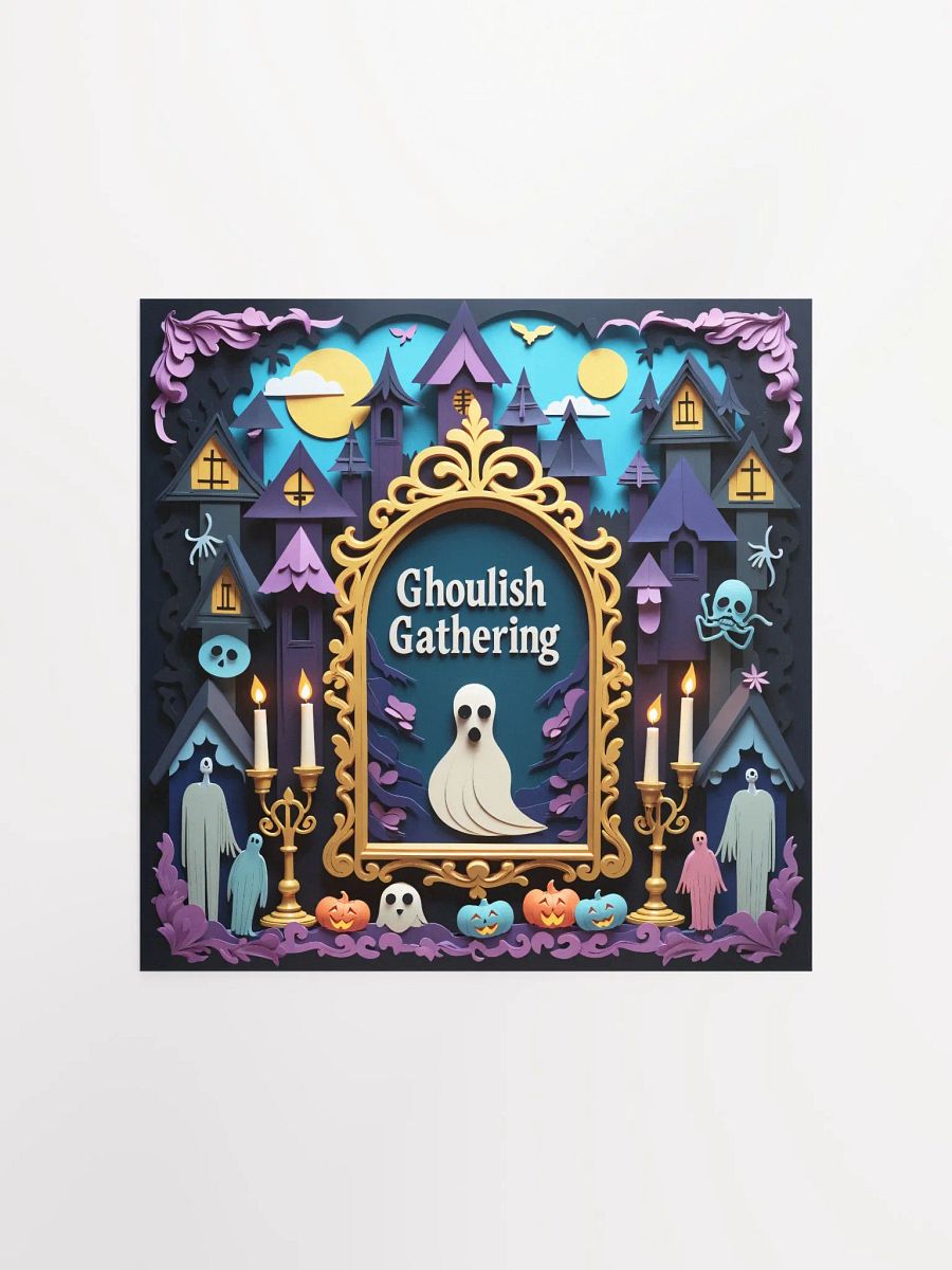 Halloween Ghoulish Gathering Matte Poster product image (4)