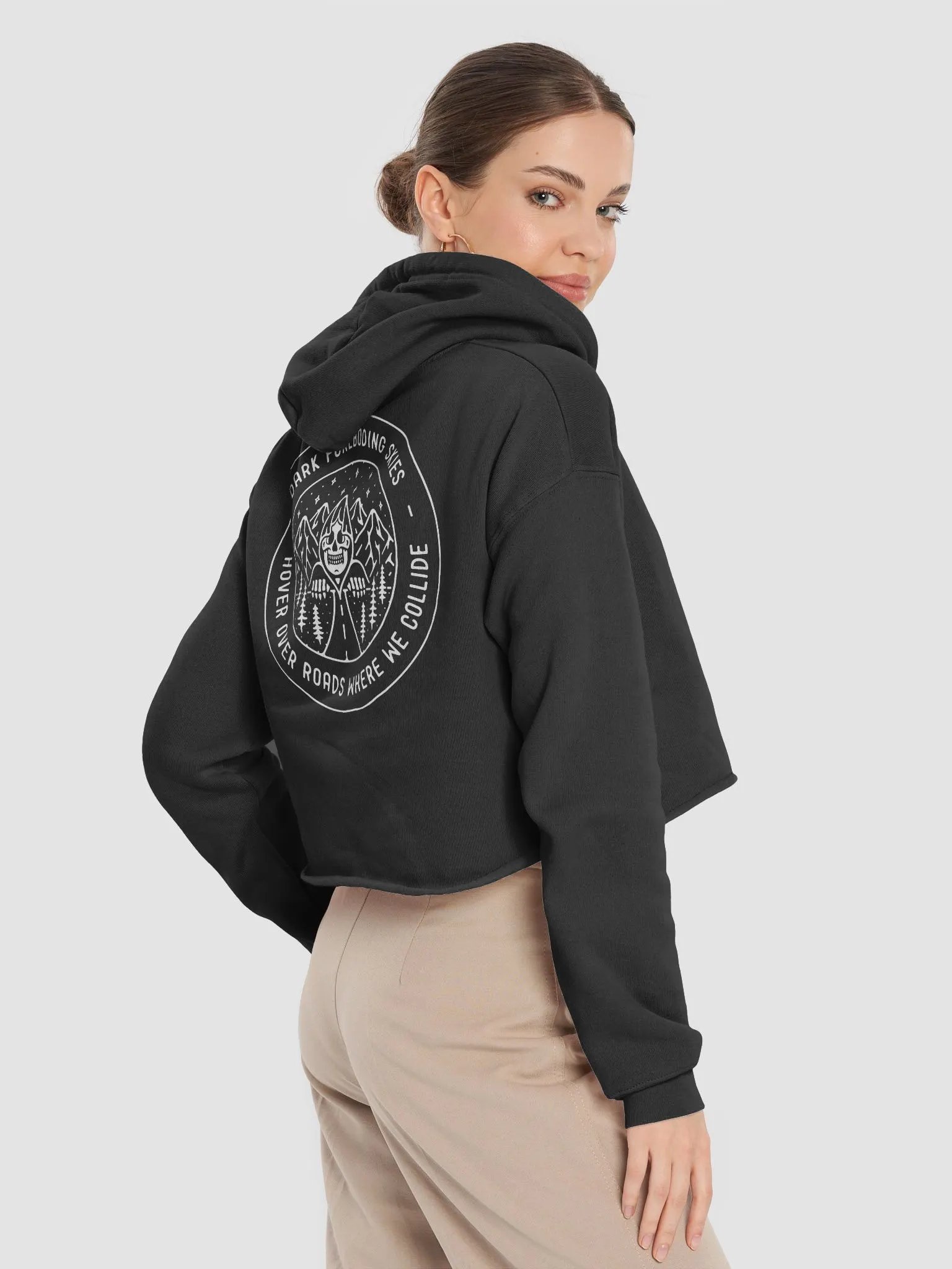 Skull Mountain Cropped Hoodie product image (23)